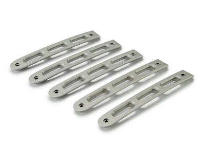 DV8 Offroad 07-18 Jeep JK 4-Door Silver Slot Door Handle Insert; 5-Pieces by DV8 Offroad