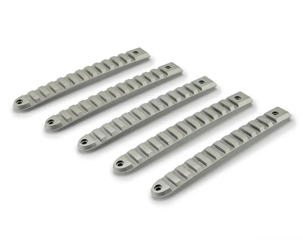 DV8 Offroad 07-18 Jeep JK 4-Door Silver Rail Door Handle Insert; 5-Pieces by DV8 Offroad