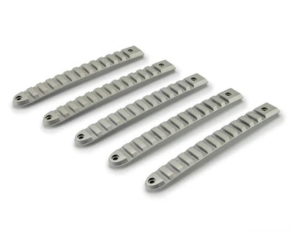 DV8 Offroad 07-18 Jeep JK 4-Door Silver Rail Door Handle Insert; 5-Pieces by DV8 Offroad