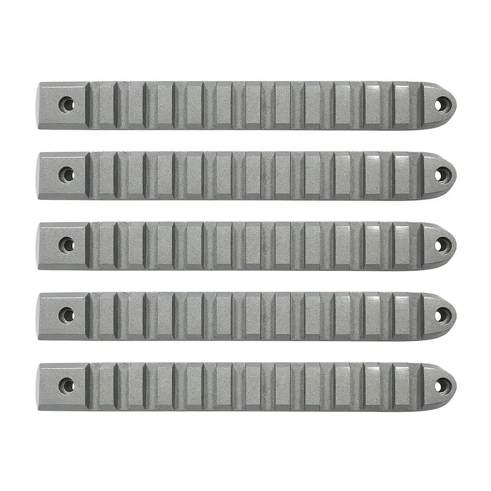 DV8 Offroad 07-18 Jeep JK 4-Door Silver Rail Door Handle Insert; 5-Pieces by DV8 Offroad
