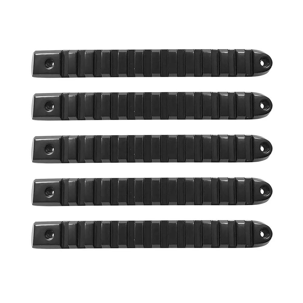 DV8 Offroad 07-18 Jeep JK 4-Door Black Rail Style Door Handle Insert; 5-Pieces by DV8 Offroad