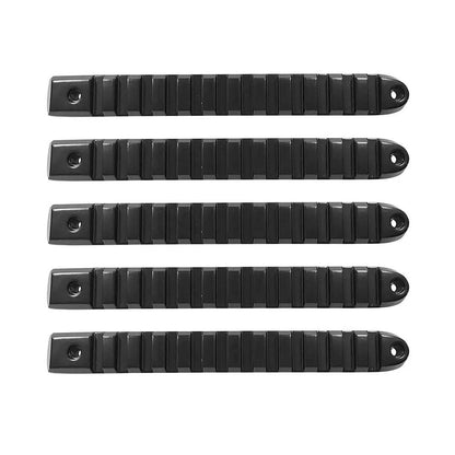 DV8 Offroad 07-18 Jeep JK 4-Door Black Rail Style Door Handle Insert; 5-Pieces by DV8 Offroad