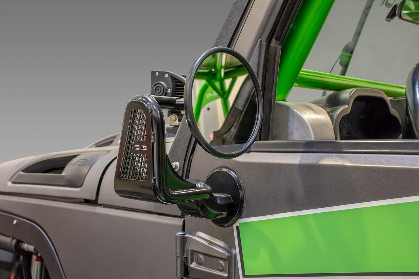 DV8 Offroad 07-18 Jeep JK Tubular Mirrors; Black by DV8 Offroad