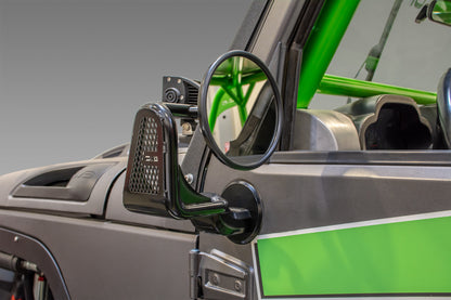 DV8 Offroad 07-18 Jeep JK Tubular Mirrors; Black by DV8 Offroad