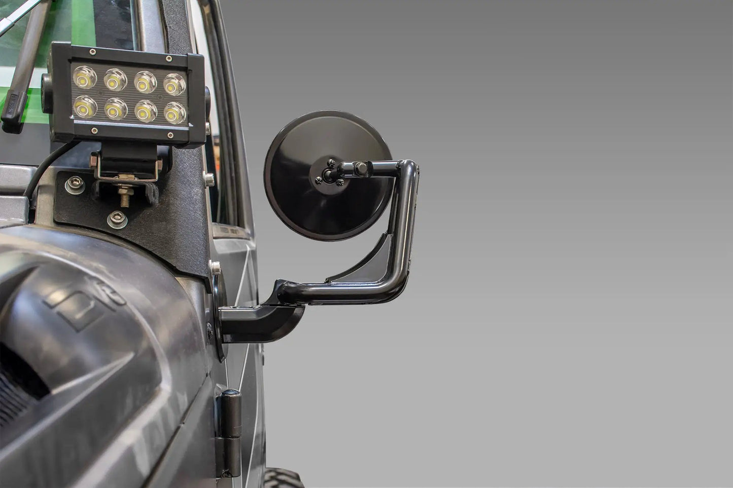 DV8 Offroad 07-18 Jeep JK Tubular Mirrors; Black by DV8 Offroad