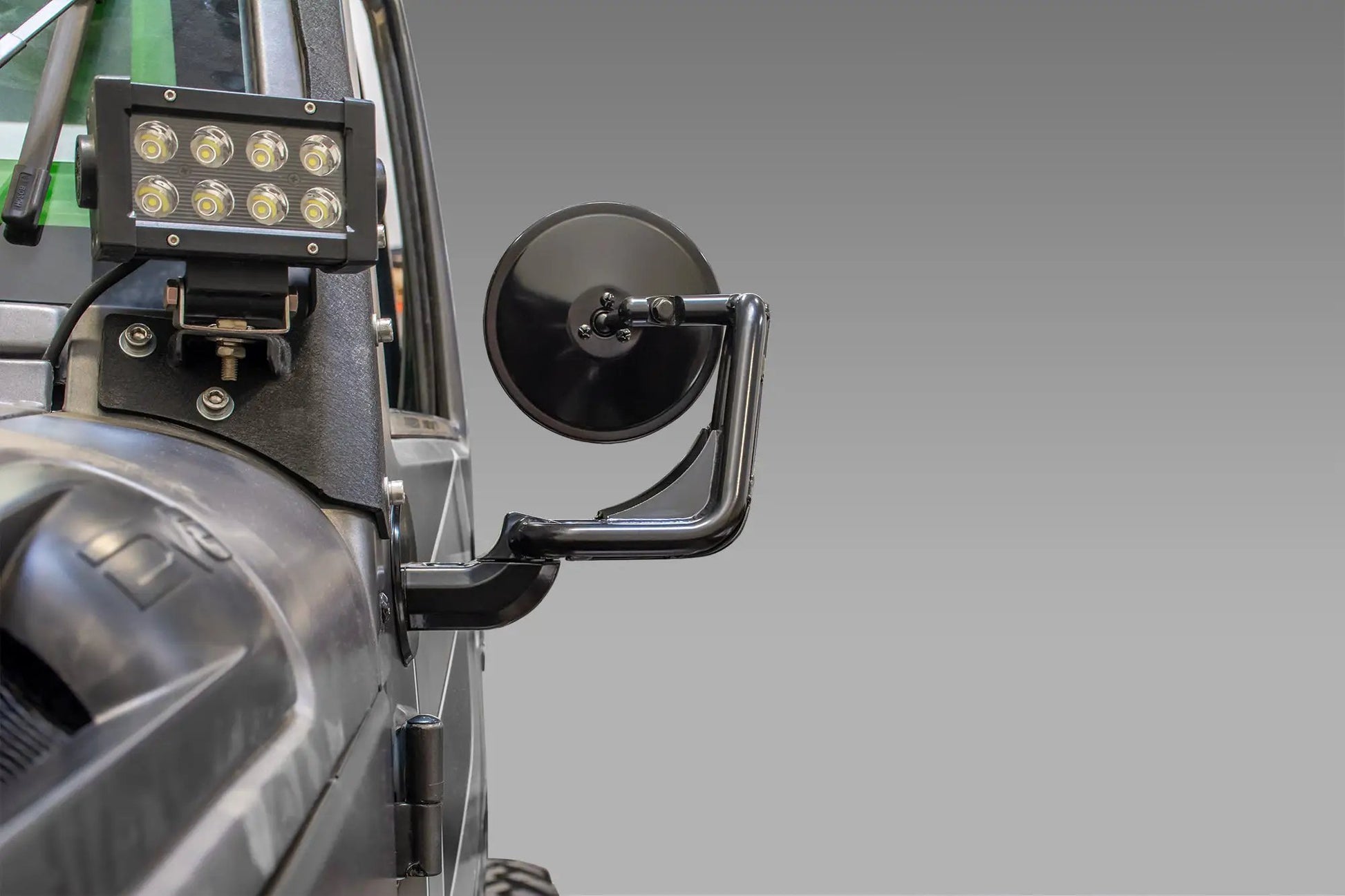 DV8 Offroad 07-18 Jeep JK Tubular Mirrors; Black by DV8 Offroad