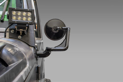 DV8 Offroad 07-18 Jeep JK Tubular Mirrors; Black by DV8 Offroad
