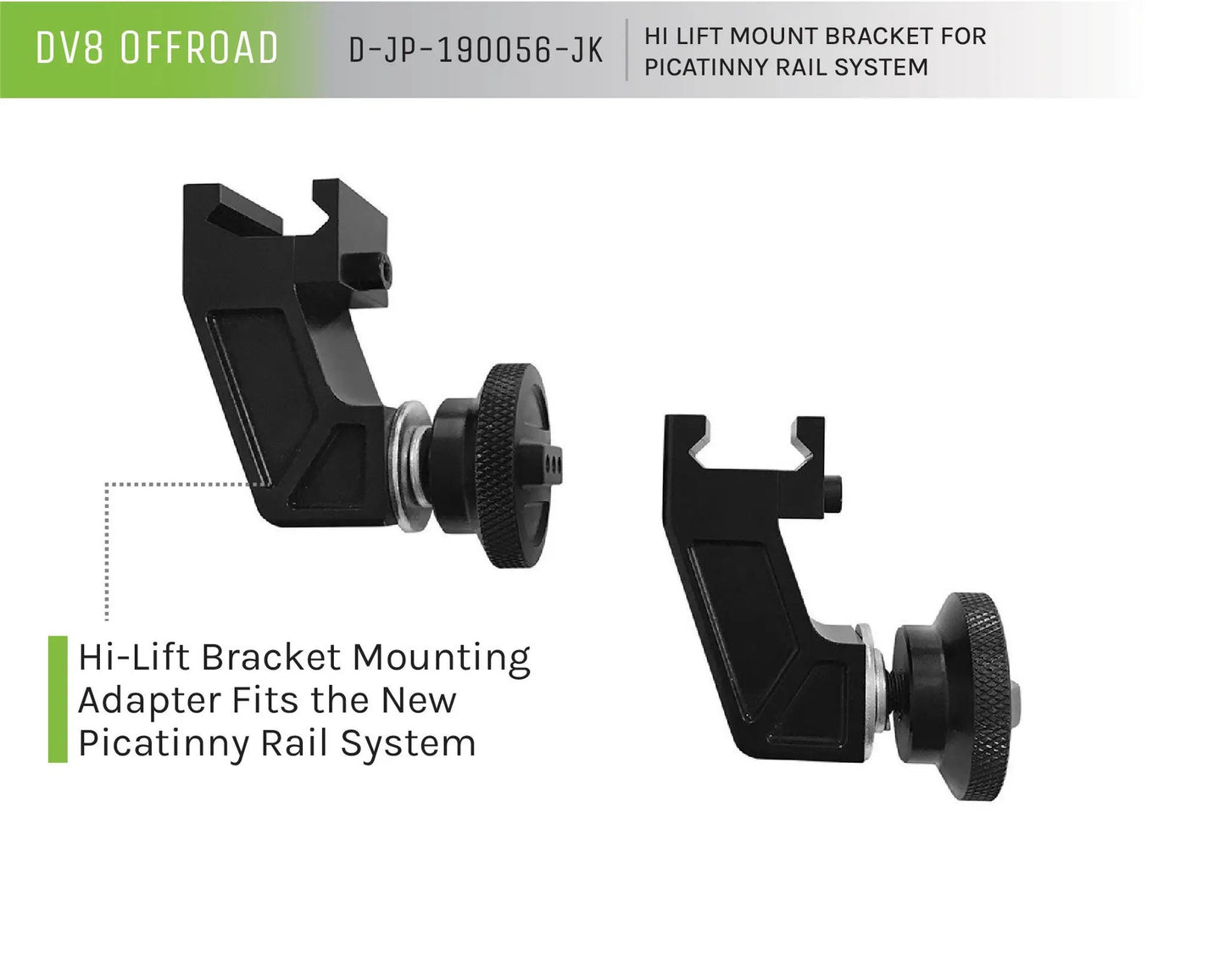 DV8 Offroad 07-21 Jeep Wrangler JK/JL Hi Lift Mount Bracket by DV8 Offroad
