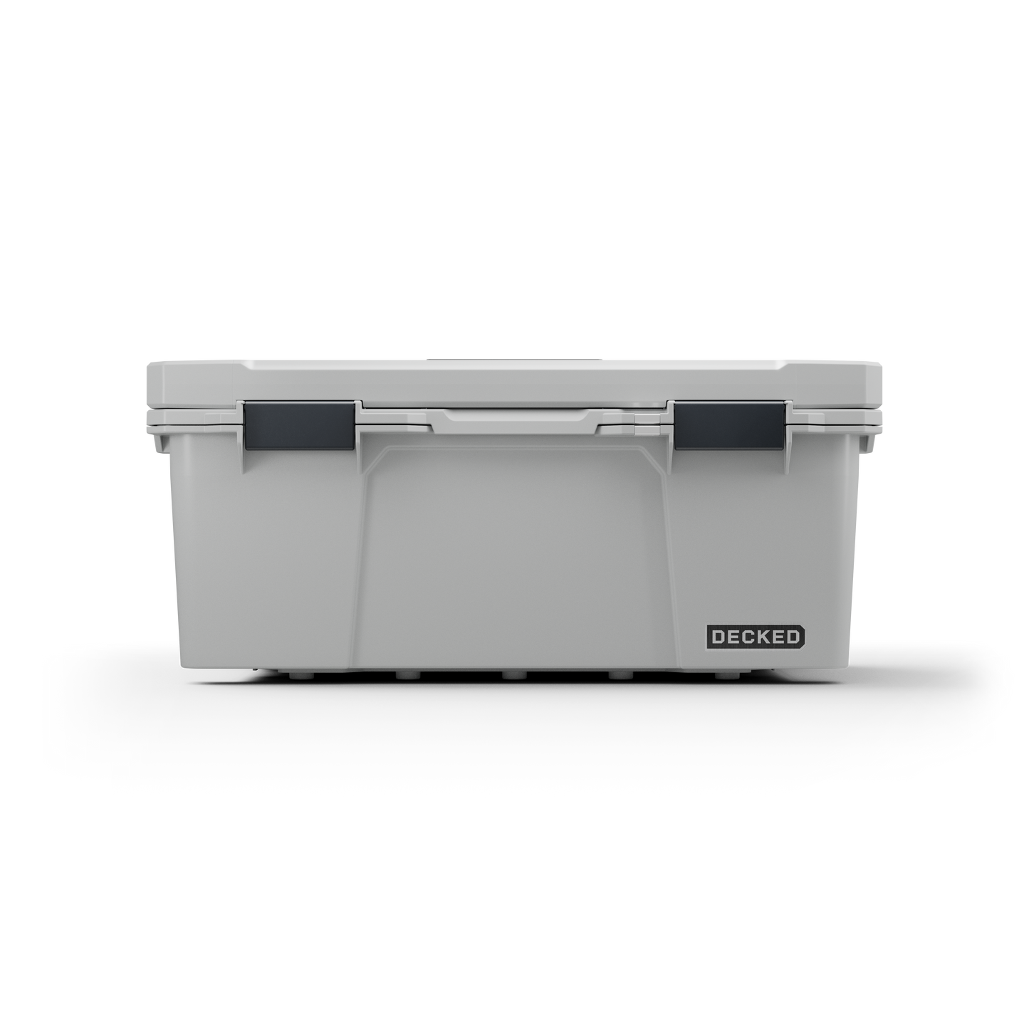 DECKED Sixer 16 Case - Includes one (1) weatherproof 16-liter latching case and one (1) Cargo Tray - In Cool Gray with black latches by DECKED