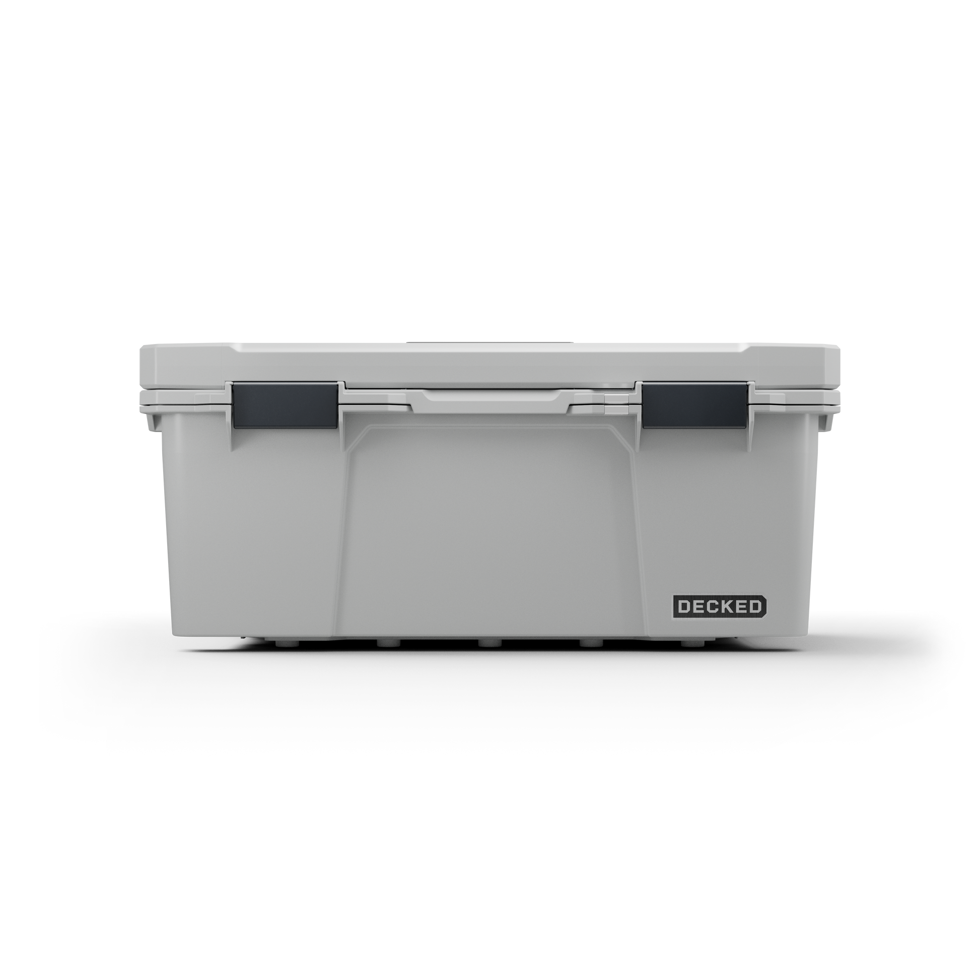 DECKED Sixer 16 Case - Includes one (1) weatherproof 16-liter latching case and one (1) Cargo Tray - In Cool Gray with black latches by DECKED