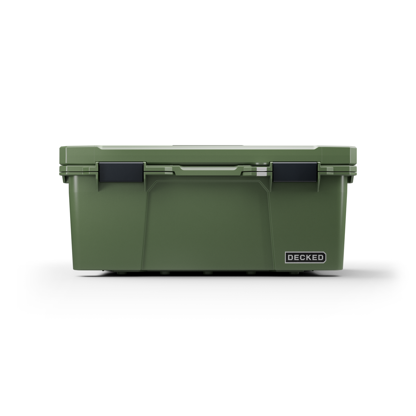 DECKED Sixer 16 Case - Includes one (1) weatherproof 16-liter latching case and one (1) Cargo Tray - In Ranger Green with black latches by DECKED