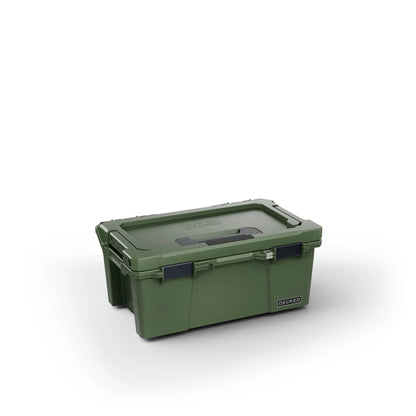 DECKED Sixer 16 Case - Includes one (1) weatherproof 16-liter latching case and one (1) Cargo Tray - In Ranger Green with black latches by DECKED