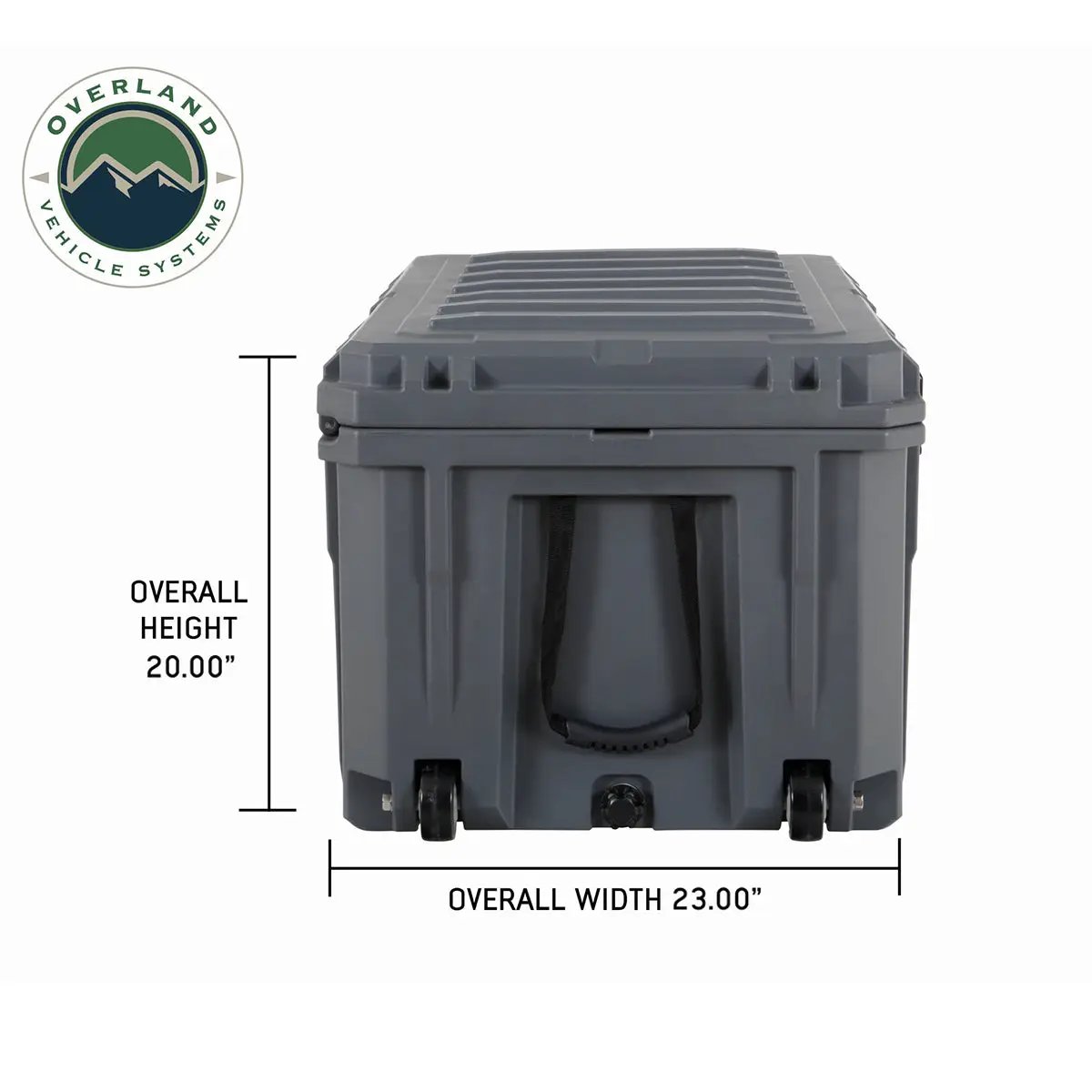 OVS D.B.S. - Dark Grey 169 QT Dry Box with Wheels, Drain, and Bottle Opener by OVS