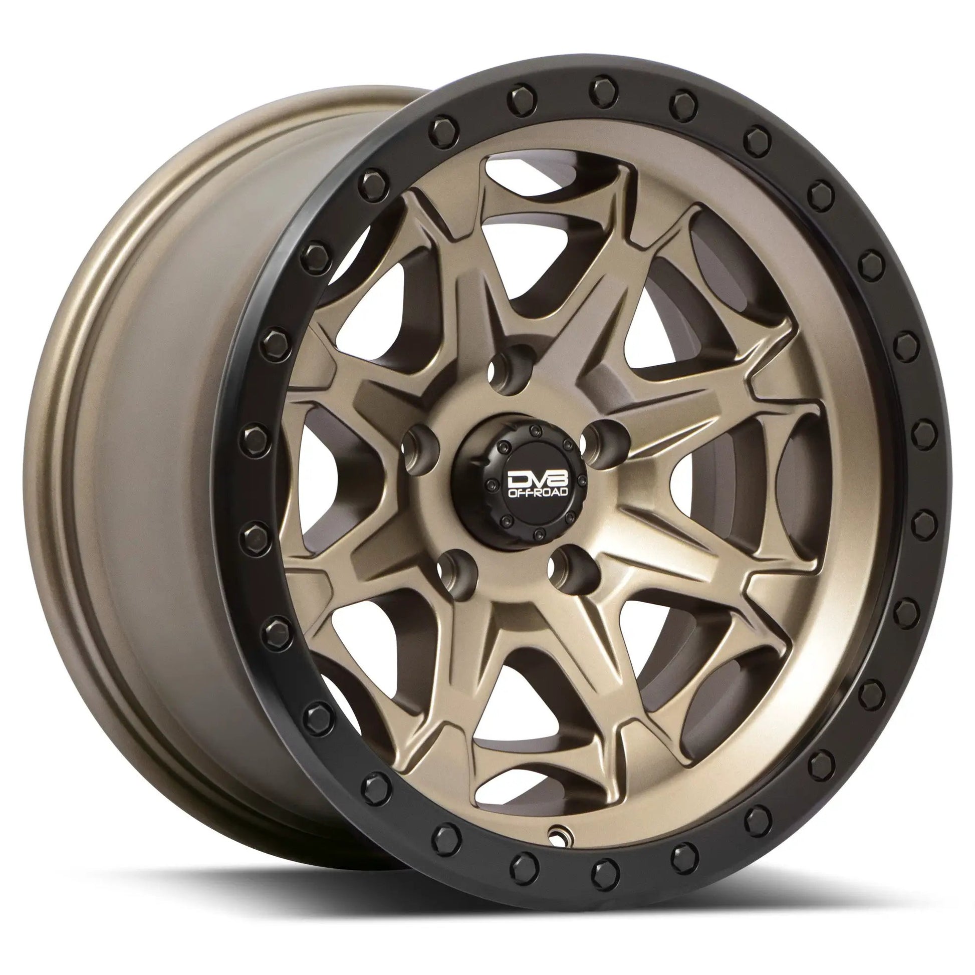 DV8 Offroad 886 Sim Beadlock; Matte Bronze; 17 X 9; BP:6X139.7; OS:-12 by DV8 Offroad