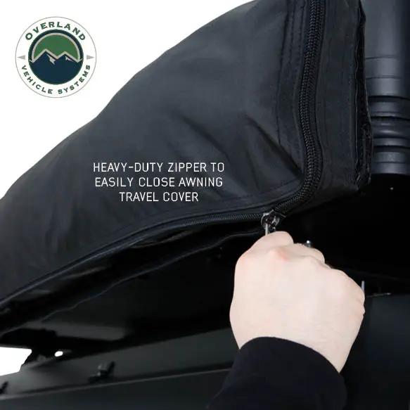 OVS HD Nomadic Shower - Quick Deploying Double Shower, 42" x 84", Grey Body, Green Trim W/Black Travel Bag by OVS