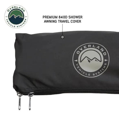 OVS HD Nomadic Shower - Quick Deploying Double Shower, 42" x 84", Grey Body, Green Trim W/Black Travel Bag by OVS