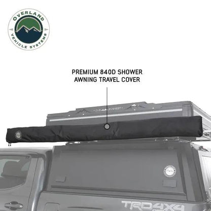 OVS HD Nomadic Shower - Quick Deploying Double Shower, 42" x 84", Grey Body, Green Trim W/Black Travel Bag by OVS