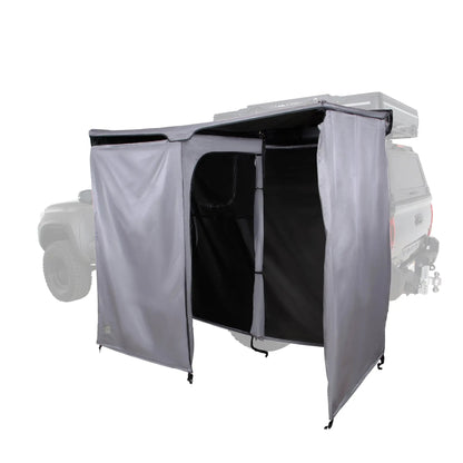 OVS HD Nomadic Shower - Quick Deploying Double Shower, 42" x 84", Grey Body, Green Trim W/Black Travel Bag by OVS