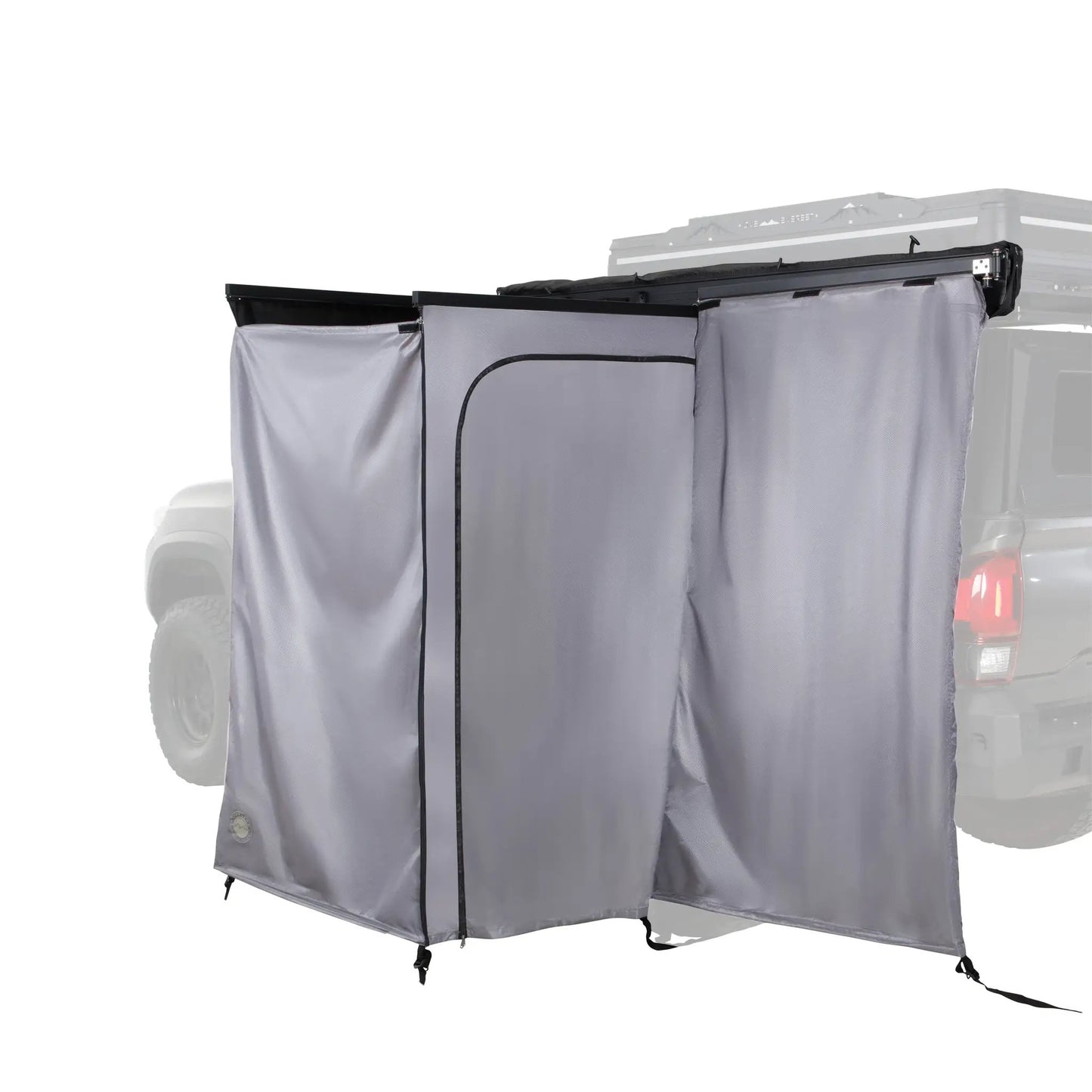 OVS HD Nomadic Shower - Quick Deploying Double Shower, 42" x 84", Grey Body, Green Trim W/Black Travel Bag by OVS