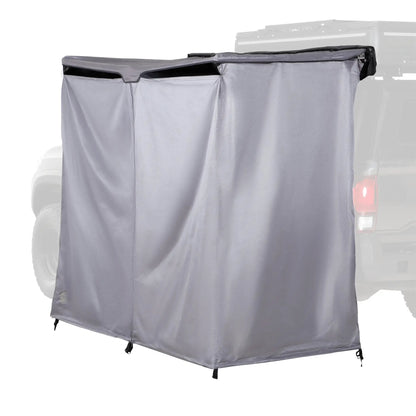 OVS HD Nomadic Shower - Quick Deploying Double Shower, 42" x 84", Grey Body, Green Trim W/Black Travel Bag by OVS