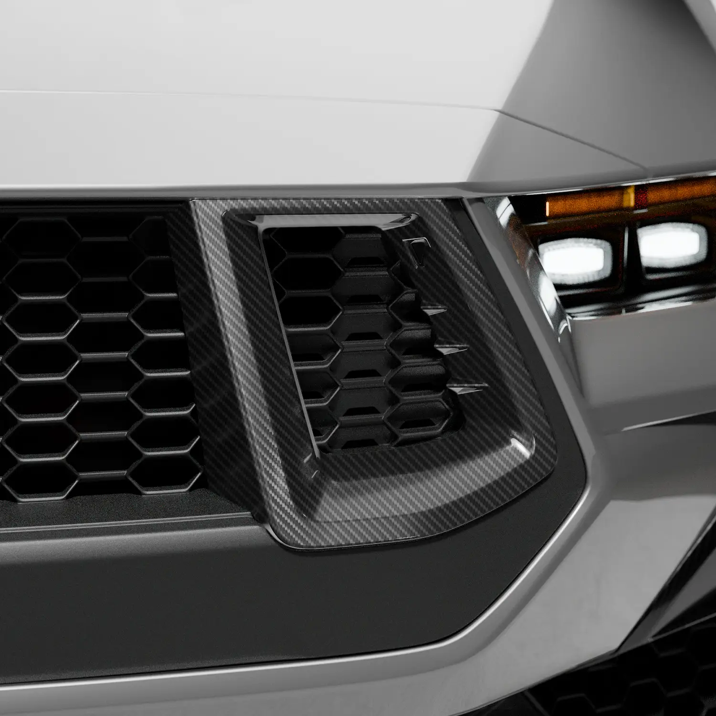NYTOP 2024-Current Ford Mustang GT Dry Carbon Grille Inserts by NYTOP