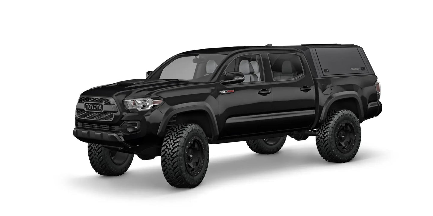RSI SmartCap Tacoma Truck Bed Cap SmartCap EVOa Adventure Matte Black For 16-23 Toyota Tacoma 5 Foot Short Bed SmartCap by RSI SmartCap