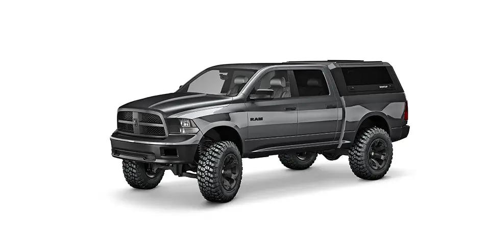 RSI SmartCap RAM 1500 Truck Bed Cap SmartCapEVO Sport Matte Black For 09-24 DS (Classic Body Style) RAM 1500 6.4 Foot Standard Bed SmartCap by RSI SmartCap