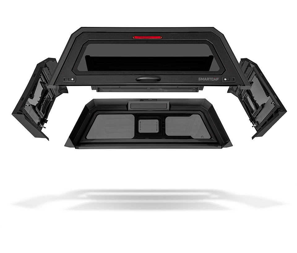 Кунг SmartCapEVO Sport матовый черный для Toyota Tacoma 2016-2023 гг., стандартная 6-футовая платформа SmartCap