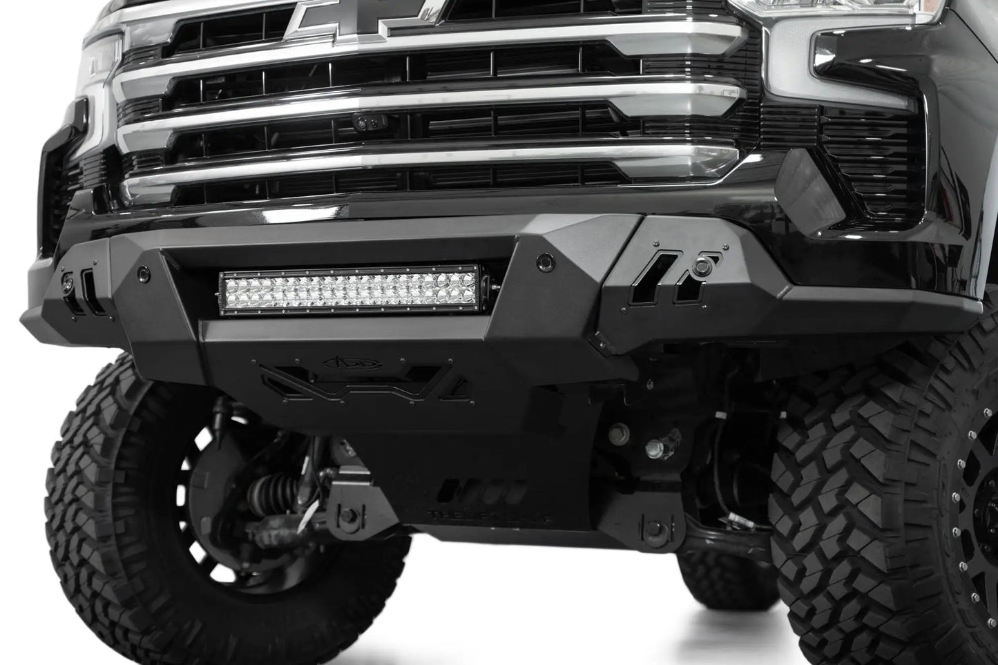 Addictive Desert Designs Chevy Silverado 1500 Black Label Front Bumper by Addictive Desert Designs