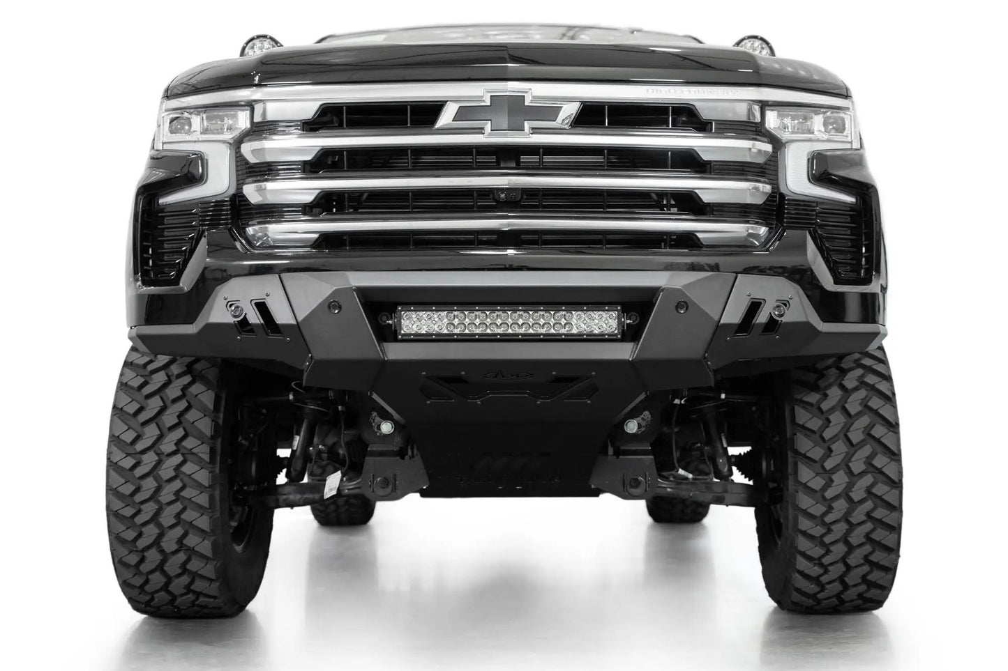 Addictive Desert Designs Chevy Silverado 1500 Black Label Front Bumper by Addictive Desert Designs