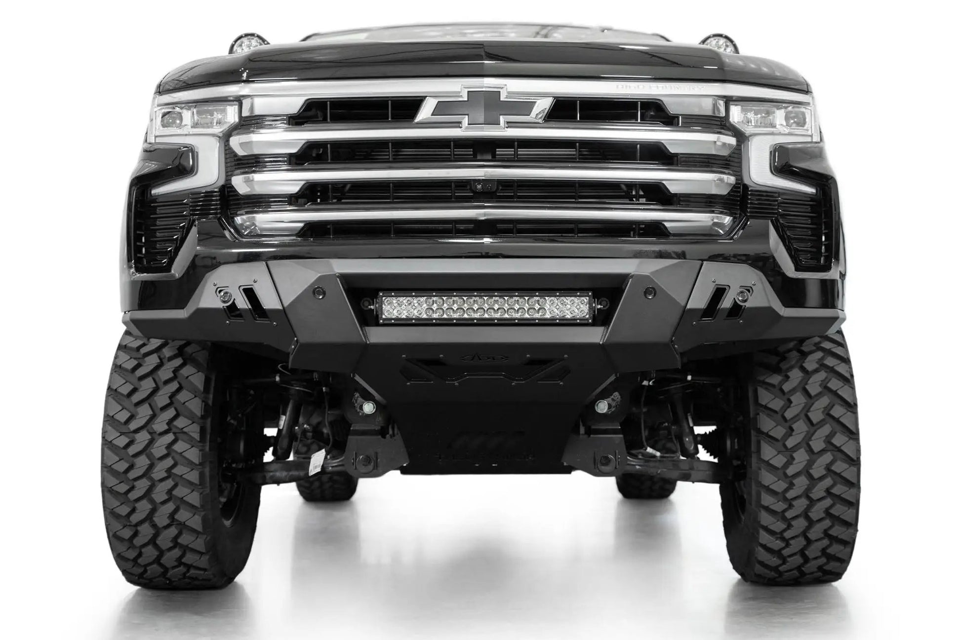 Addictive Desert Designs Chevy Silverado 1500 Black Label Front Bumper by Addictive Desert Designs