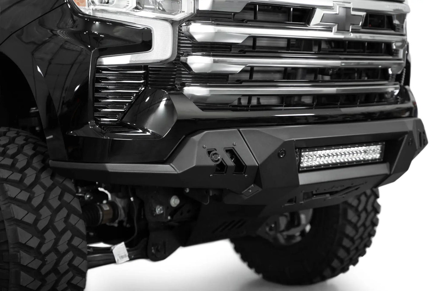 Addictive Desert Designs Chevy Silverado 1500 Black Label Front Bumper by Addictive Desert Designs