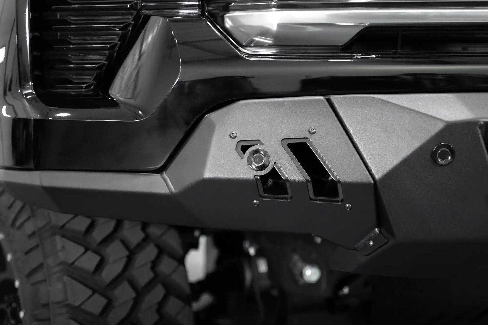 Addictive Desert Designs Chevy Silverado 1500 Black Label Front Bumper by Addictive Desert Designs