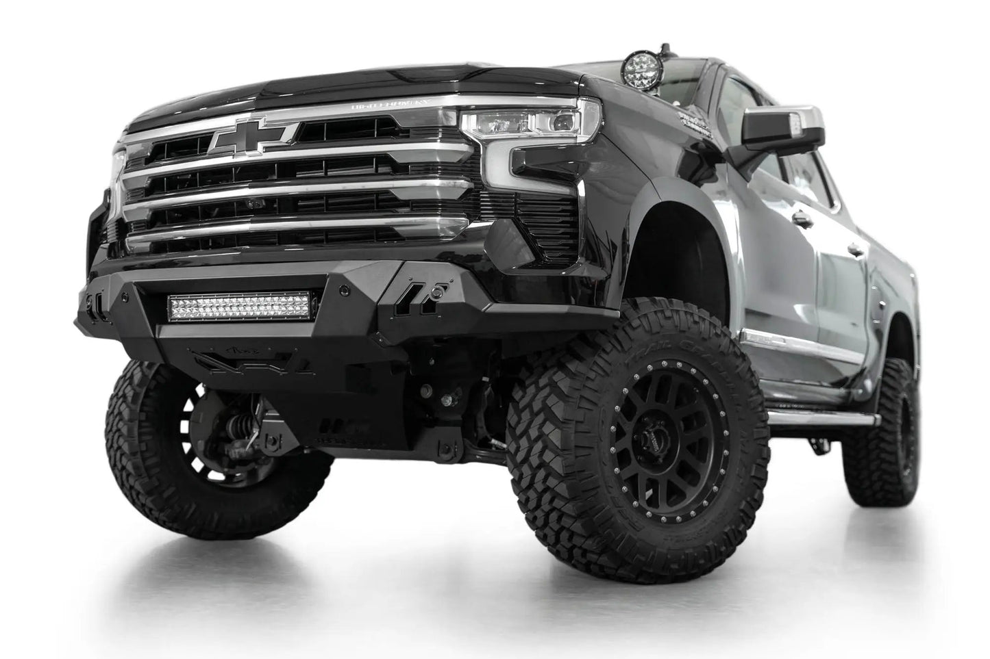 Addictive Desert Designs Chevy Silverado 1500 Black Label Front Bumper by Addictive Desert Designs