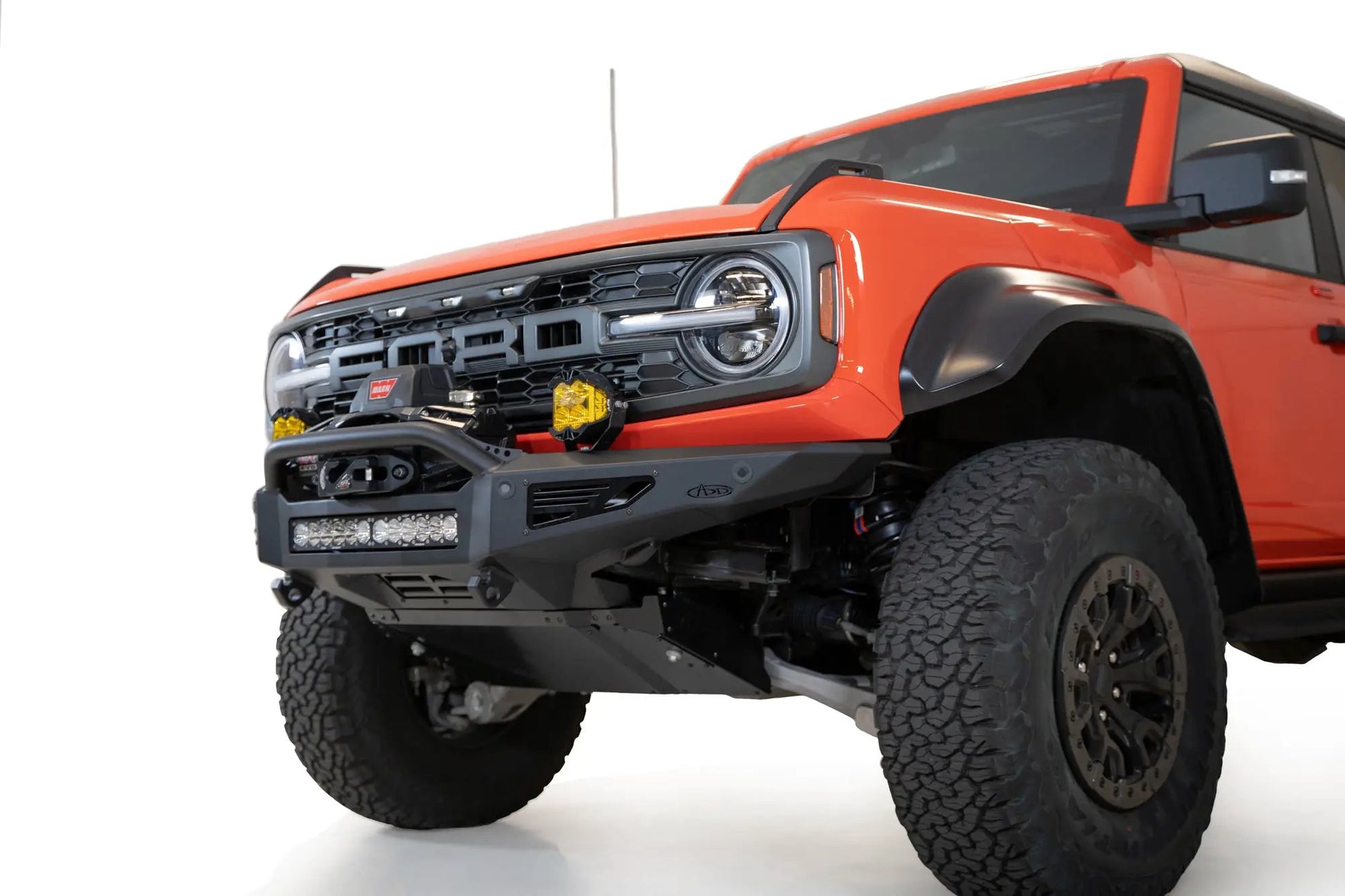 Addictive Desert Designs 2022 - 2023 Ford Bronco Raptor Rock Fighter Front Bumper by Addictive Desert Designs