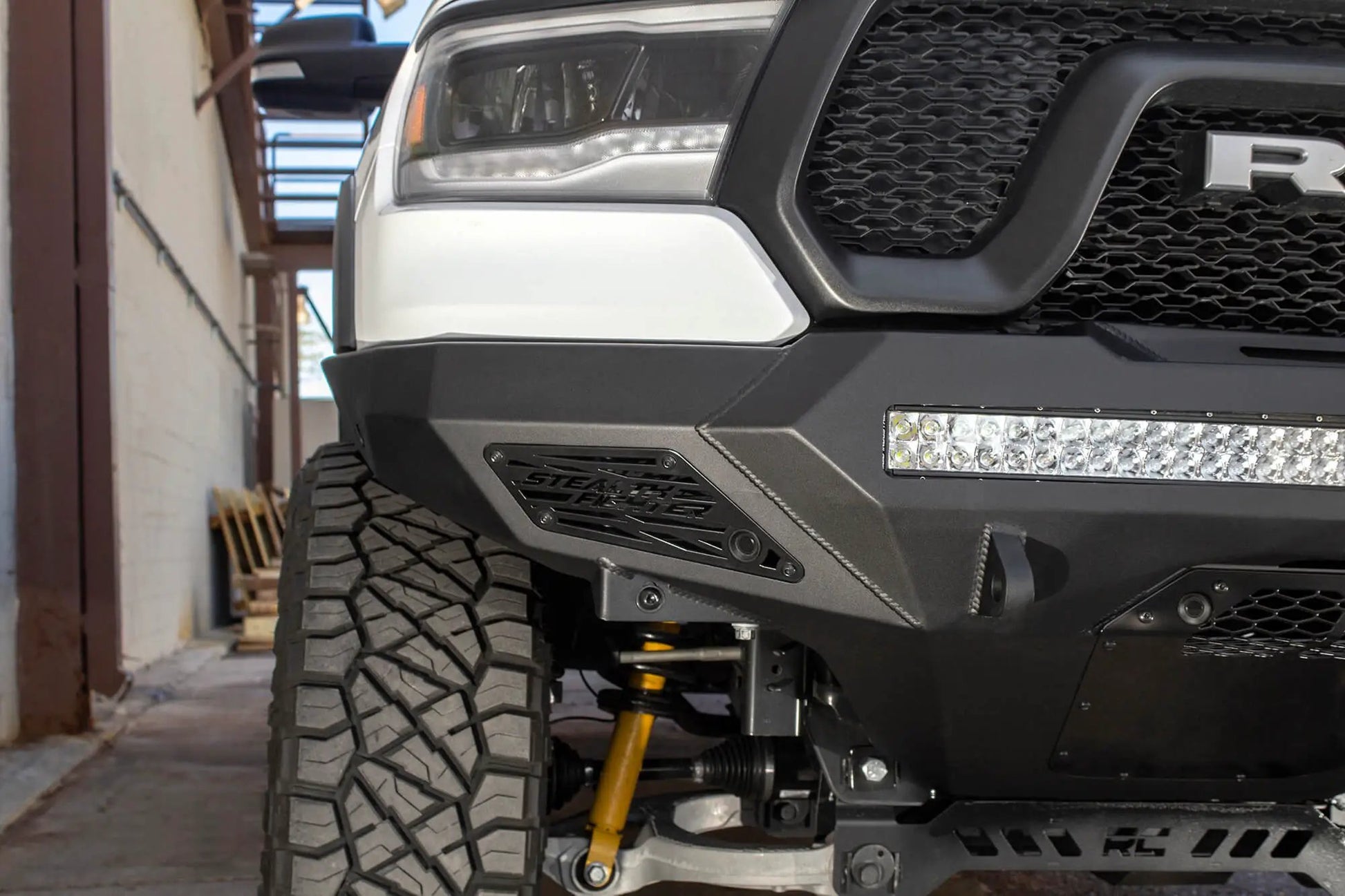 Addictive Desert Designs 2019 - 2023 RAM Rebel 1500 Stealth Fighter Front Bumper by Addictive Desert Designs