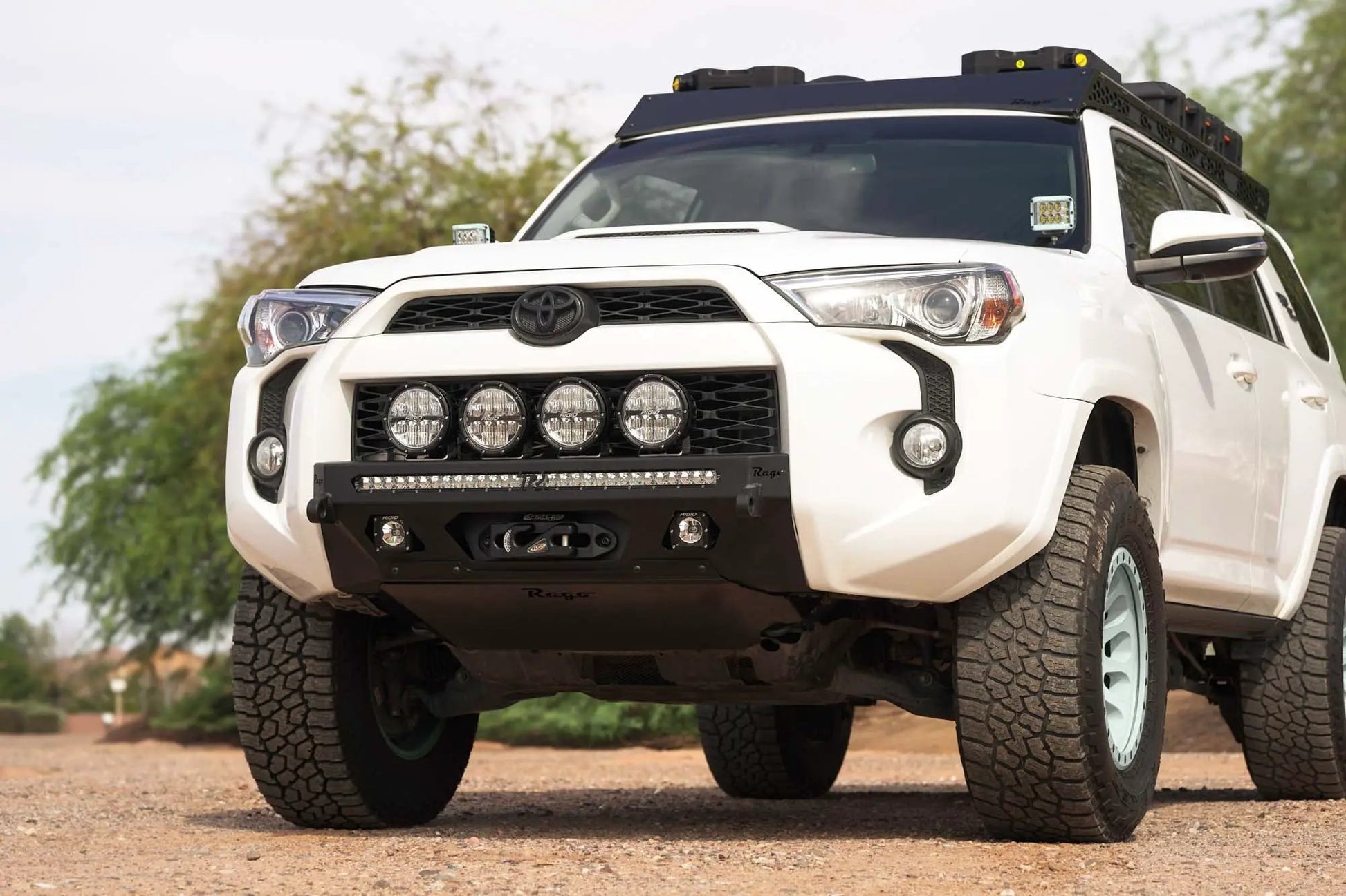 Rago Fabrication 2014-2024 Toyota 4Runner Center Mount Winch Front Bumper by Rago Fabrication