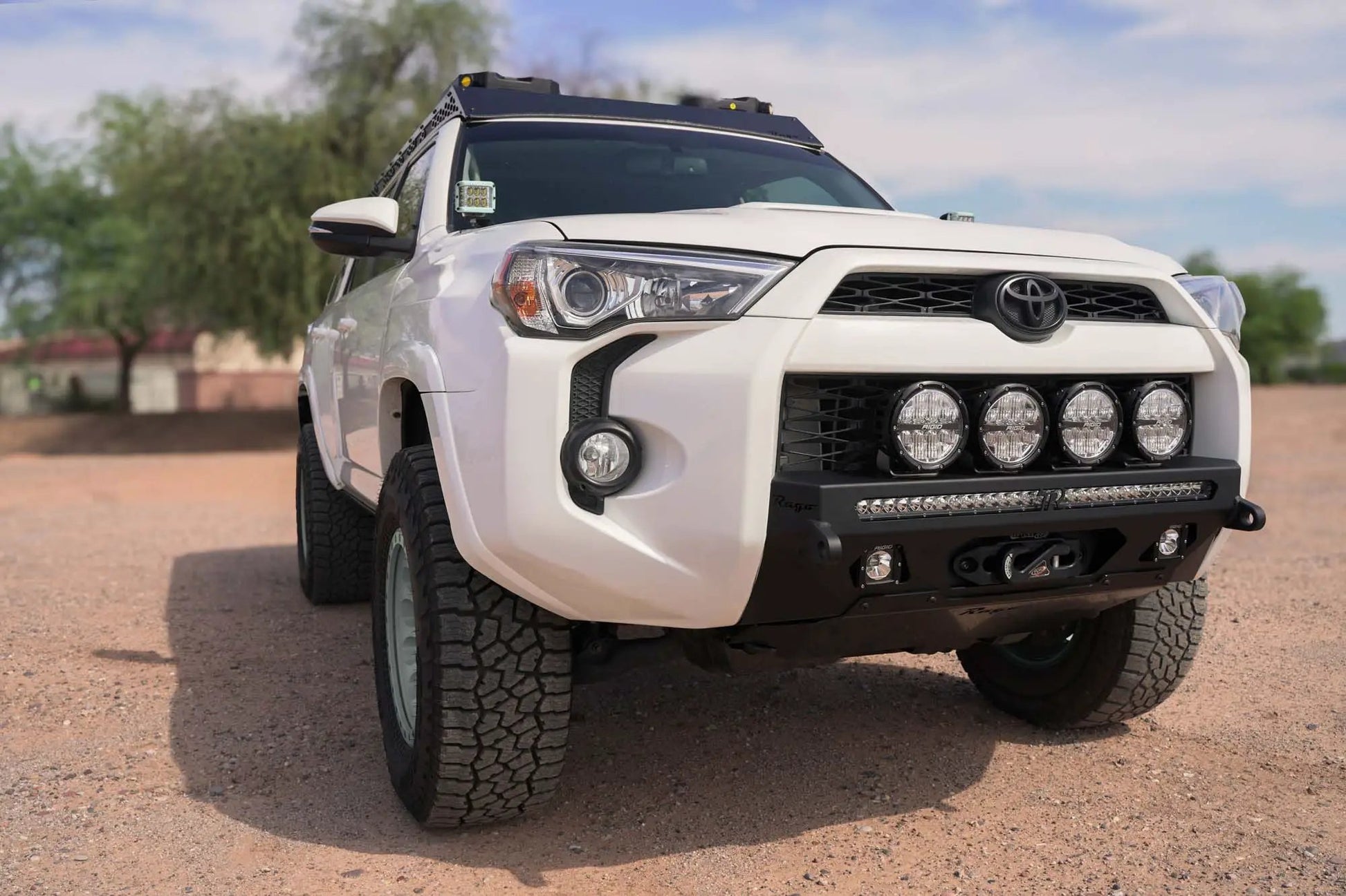 Rago Fabrication 2014-2024 Toyota 4Runner Center Mount Winch Front Bumper by Rago Fabrication