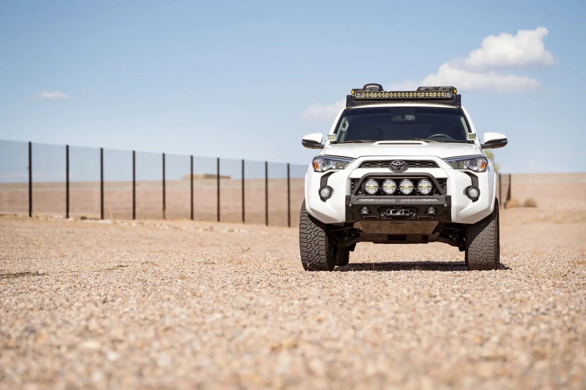 Rago Fabrication 2014-2024 Toyota 4Runner Center Mount Winch Front Bumper with Top Hoop by Rago Fabrication