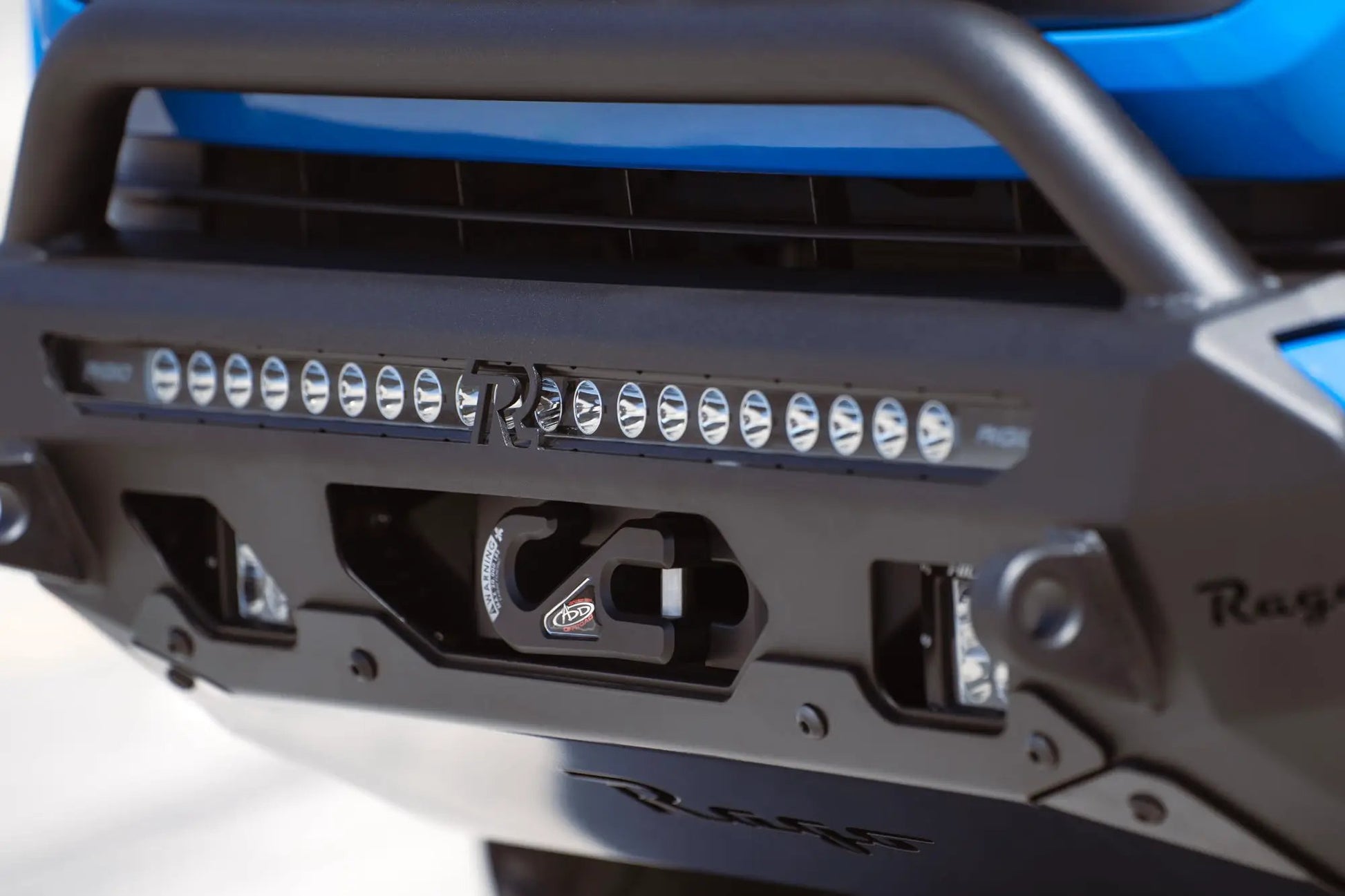 Rago Fabrication 2016-2023 Toyota Tacoma Center Mount Winch Front Bumper w/ Top Hoop by Rago Fabrication