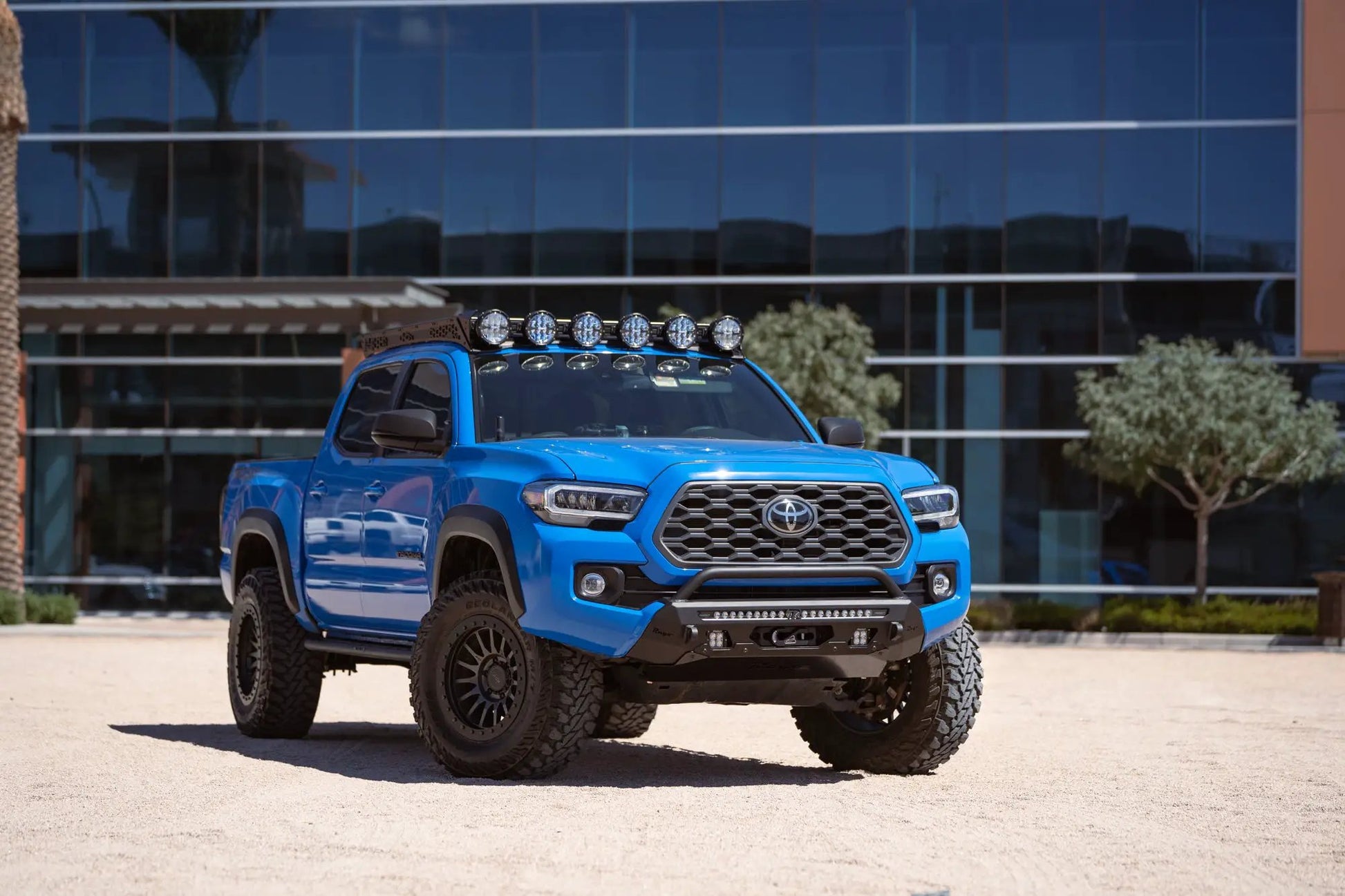 Rago Fabrication 2016-2023 Toyota Tacoma Center Mount Winch Front Bumper w/ Top Hoop by Rago Fabrication