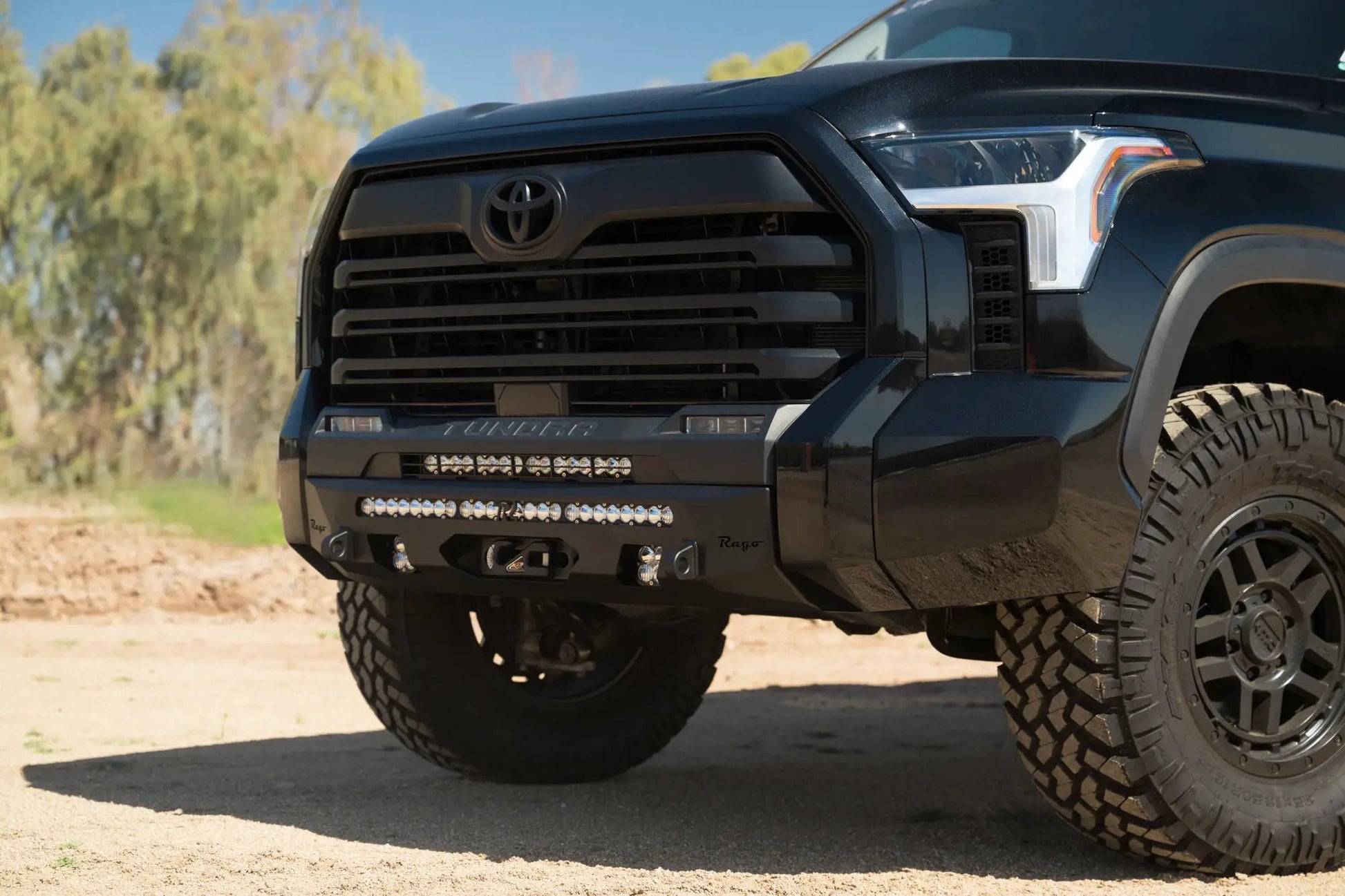 Rago Fabrication 2022-2025 Toyota Tundra Center Mount Winch Front Bumper by Rago Fabrication