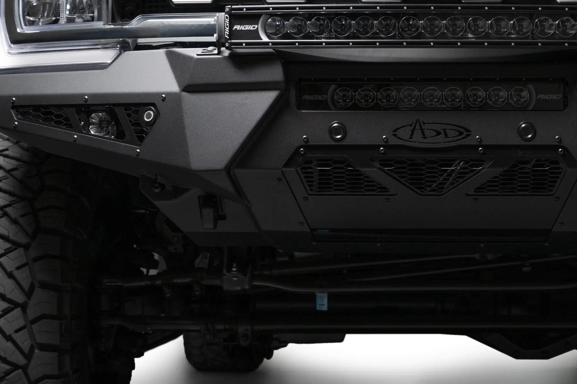 Addictive Desert Designs 2023-2025 Ford Super Duty Honeybadger Front Bumper by Addictive Desert Designs