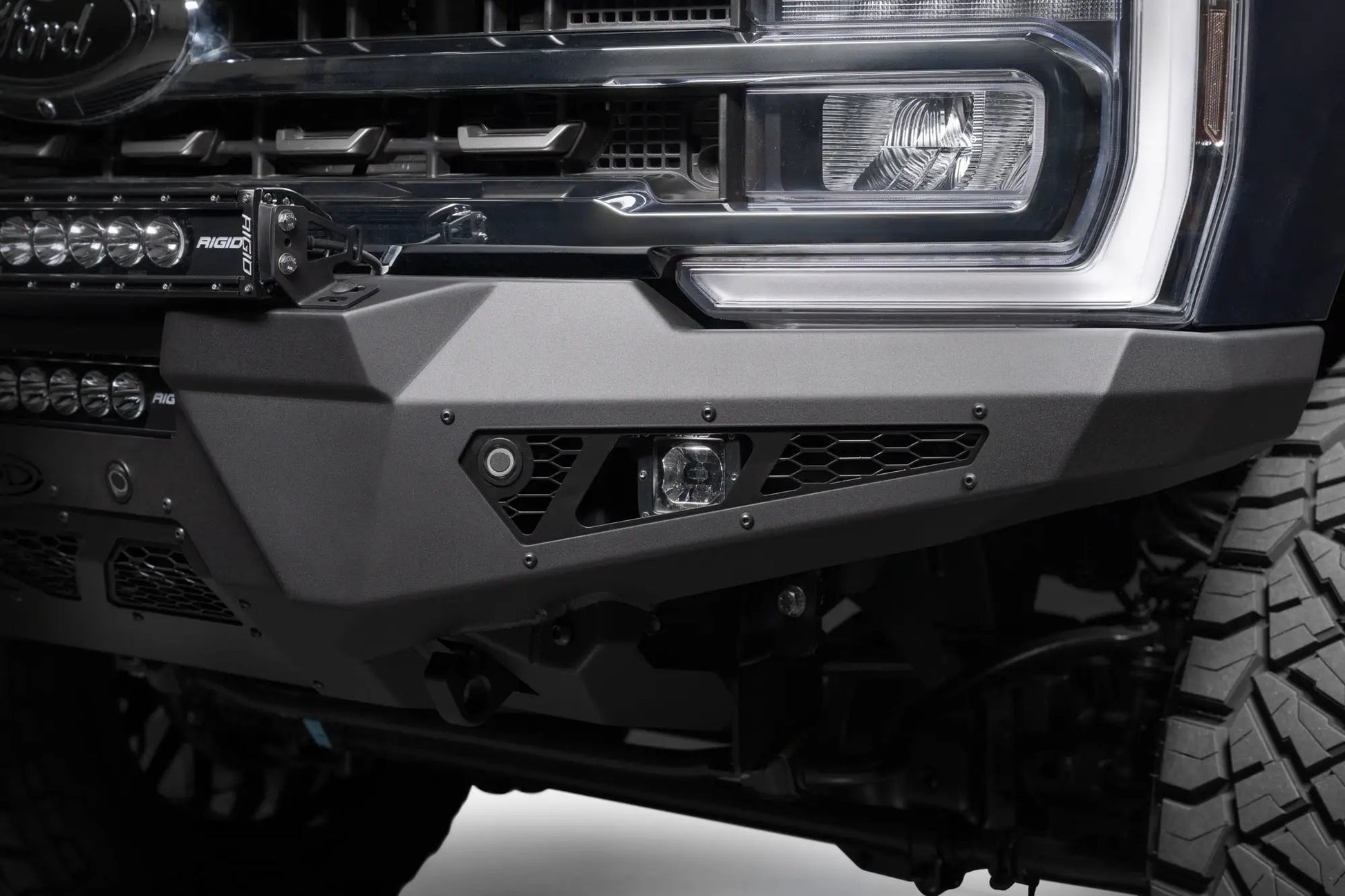 Addictive Desert Designs 2023-2025 Ford Super Duty Honeybadger Front Bumper by Addictive Desert Designs
