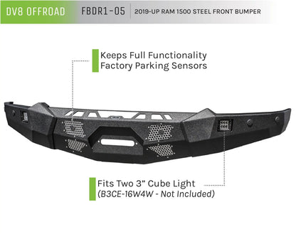DV8 Offroad 19+ RAM 1500 Truck Front Full Size Bumper by DV8 Offroad