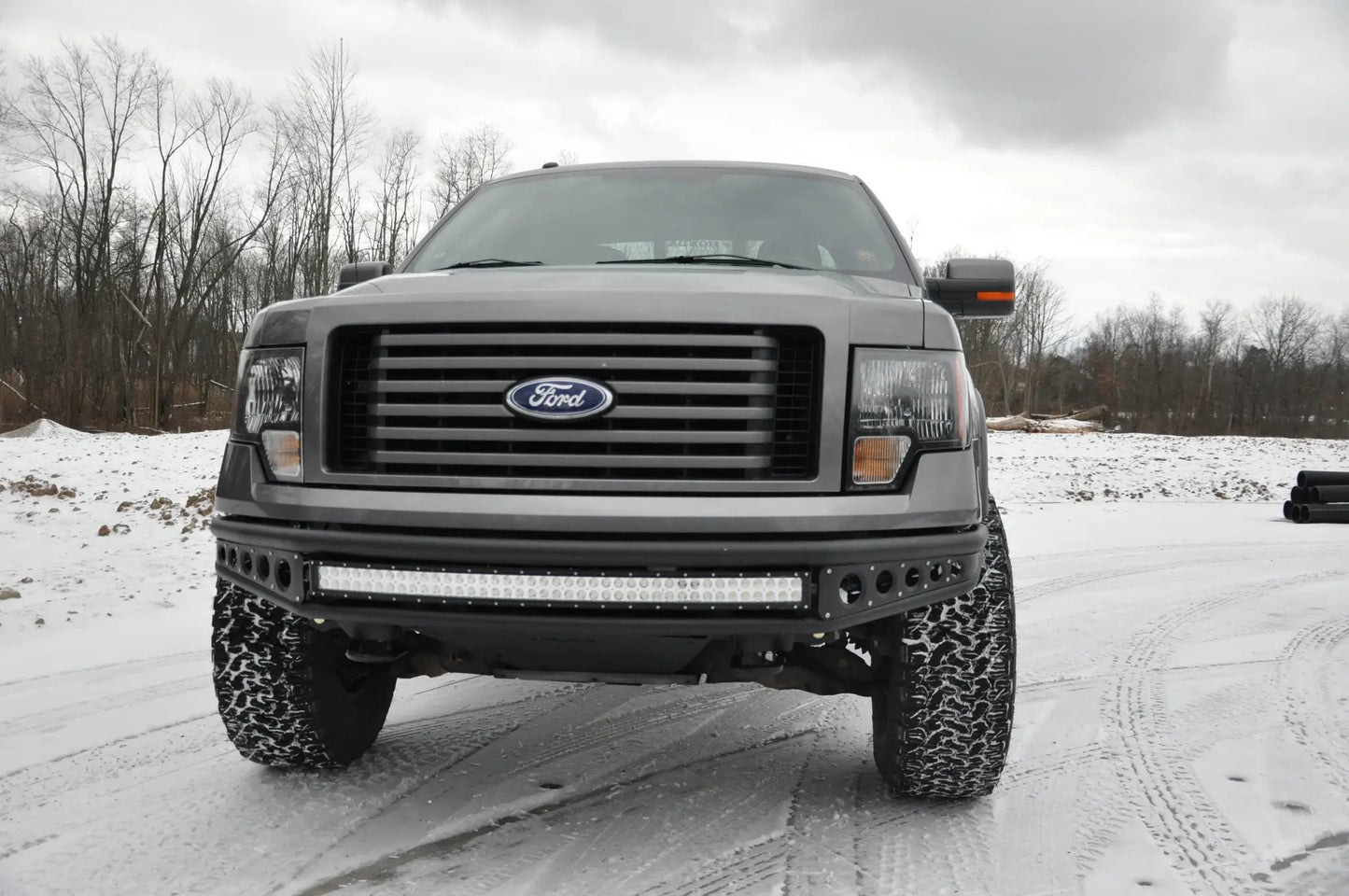 DV8 Offroad 09-14 Ford F-150 Truck Front Full Size Bumper; Baja Style by DV8 Offroad