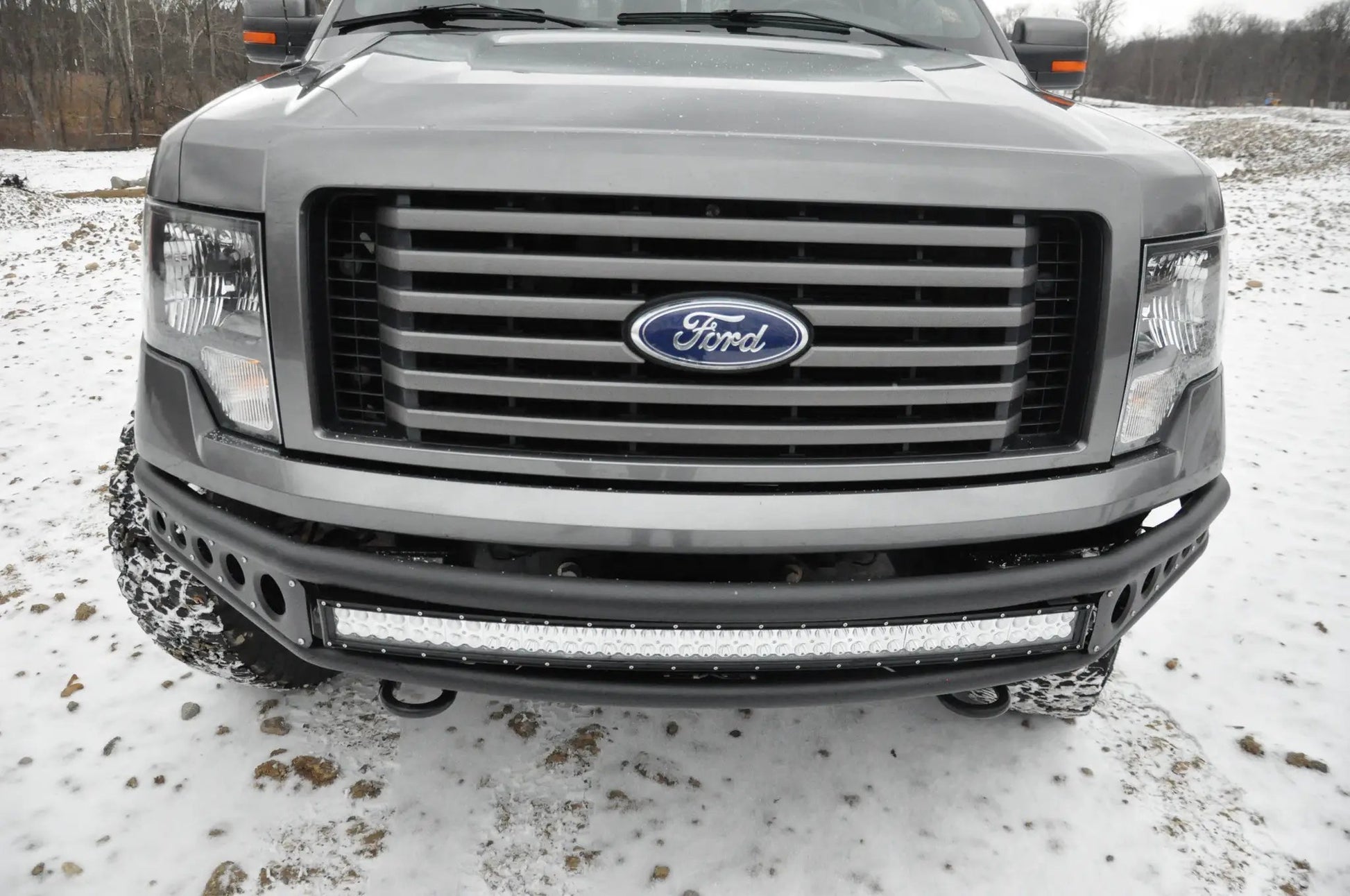 DV8 Offroad 09-14 Ford F-150 Truck Front Full Size Bumper; Baja Style by DV8 Offroad
