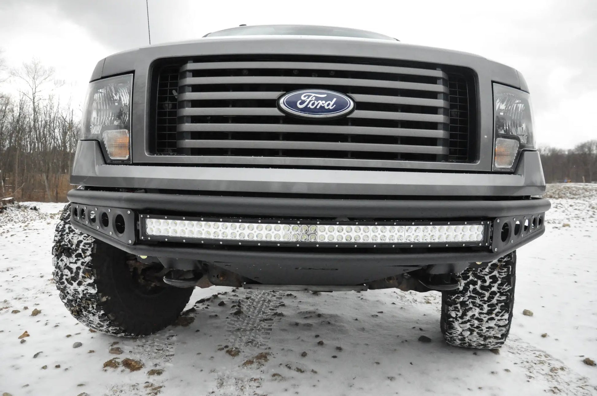 DV8 Offroad 09-14 Ford F-150 Truck Front Full Size Bumper; Baja Style by DV8 Offroad