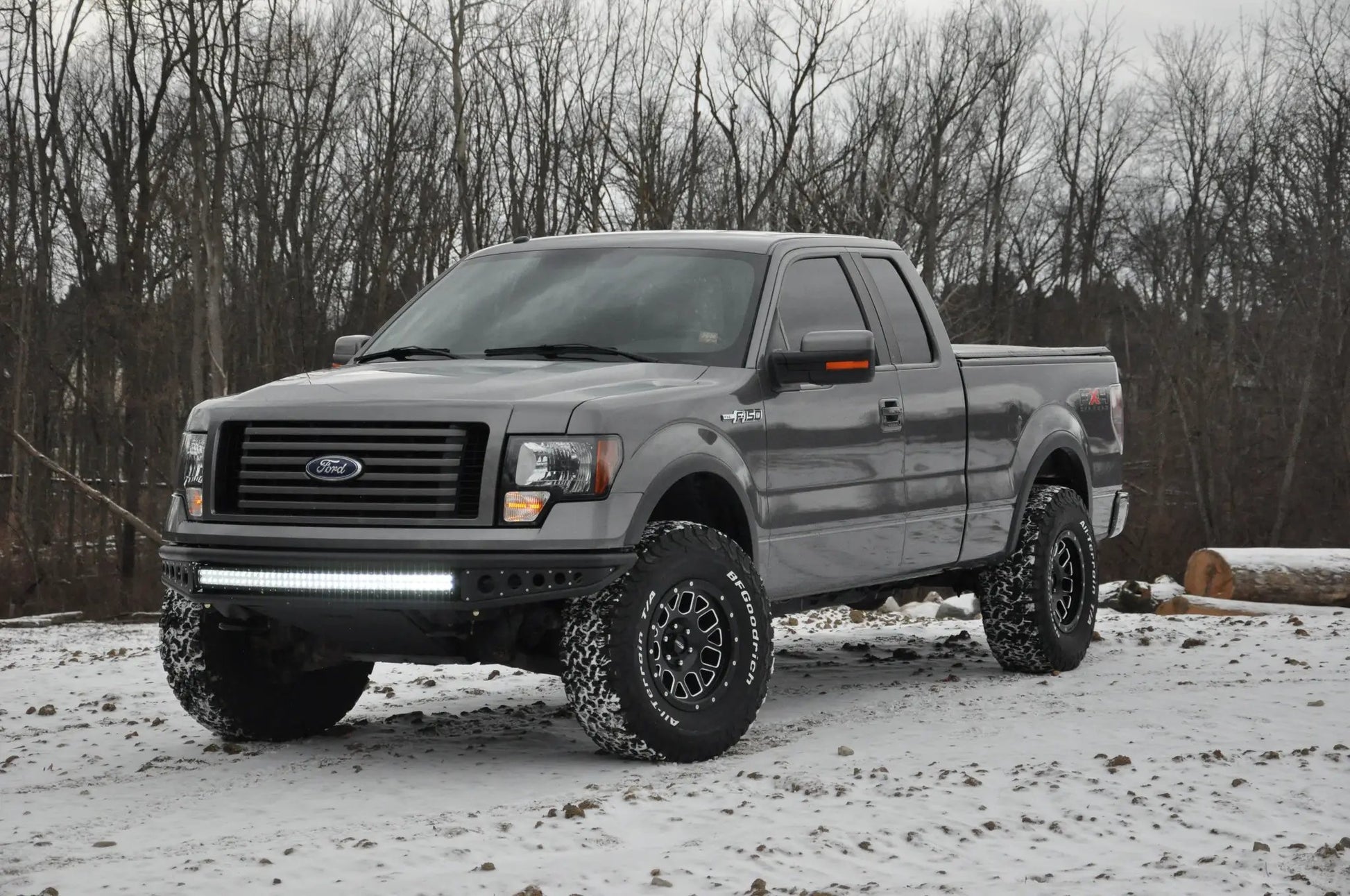DV8 Offroad 09-14 Ford F-150 Truck Front Full Size Bumper; Baja Style by DV8 Offroad