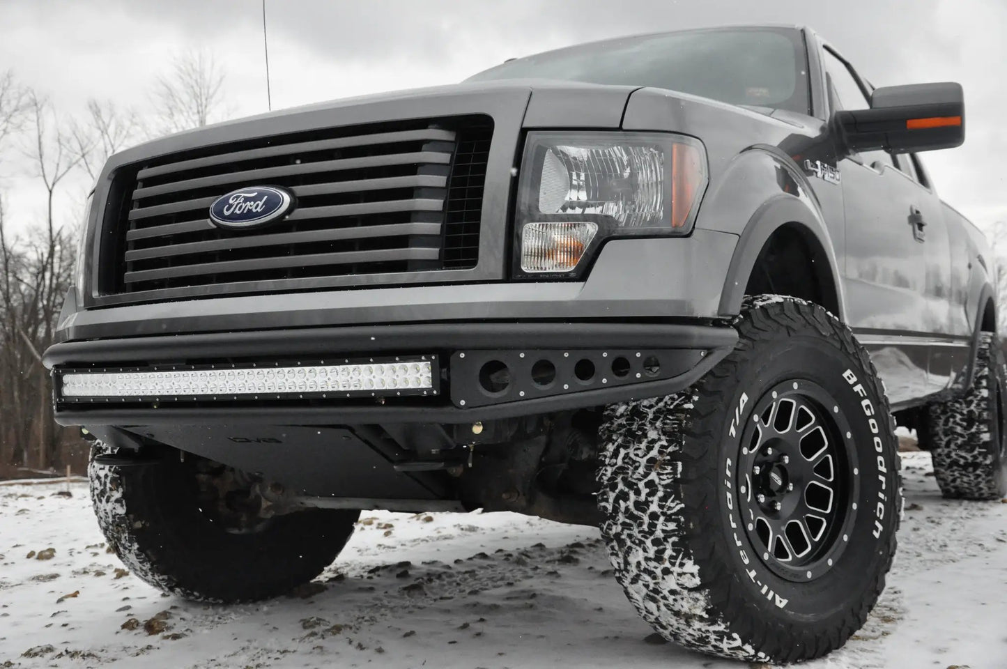 DV8 Offroad 09-14 Ford F-150 Truck Front Full Size Bumper; Baja Style by DV8 Offroad
